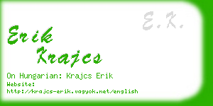 erik krajcs business card